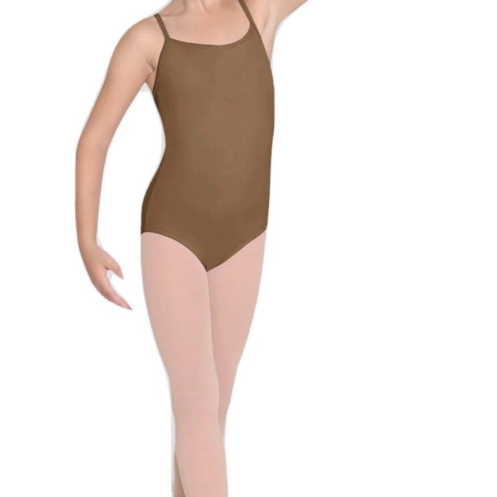 Bloch world Girl Adjustable Strap Cami Leotard Almond Size 8/10